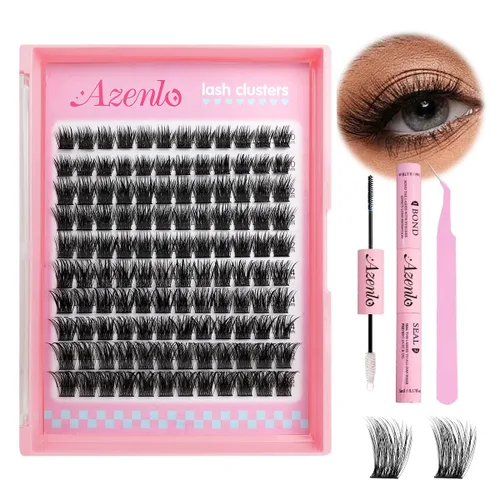 Vista 13 de Kit de racimos de pestañas naturales, racimos de pestañas Wispy, 120 unidades, extensiones de pestañas en racimo, rizado C, pestañas individuales