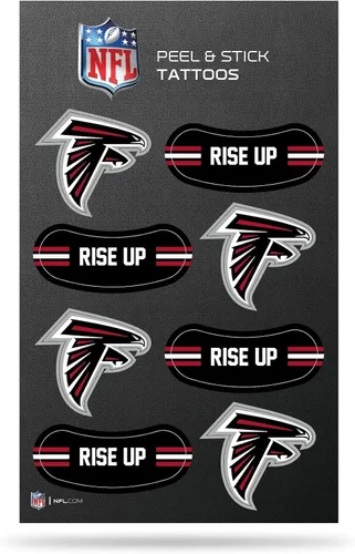 Vista 14 de Rico Industries NFL Footbal Peel & Stick Temporary Tattoos - Eye Black - Game Day Approved!