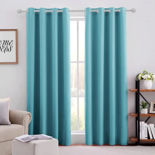 Vista 28 de HOMEIDEAS – Cortinas opacas de 52 x 84 pulgadas de largo, 2 paneles de cortinas para oscurecer la habitación, térmicas, insonorizadas, con ojales