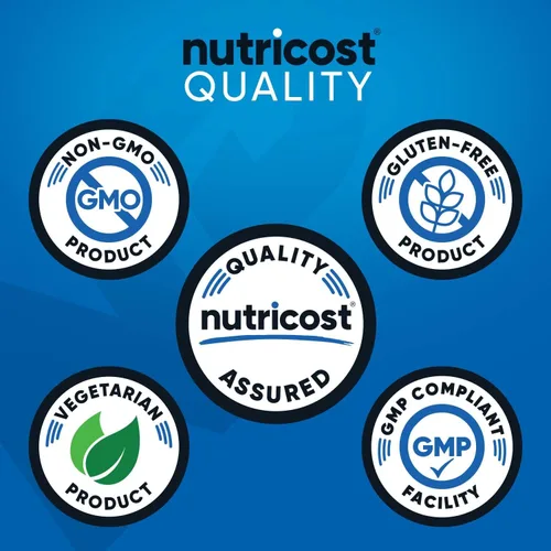 Vista 3 de Polvo Nutricost BCAA (Uva, 120 porciones) - Sin gluten, sin OMG, vegetariano, proporción óptima 2:1:1