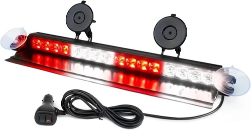 Vista 8 de Xprite Barra de luz estroboscópica LED ámbar, parabrisas delantero, tablero, cubierta, luces intermitentes de advertencia de peligro y precaución