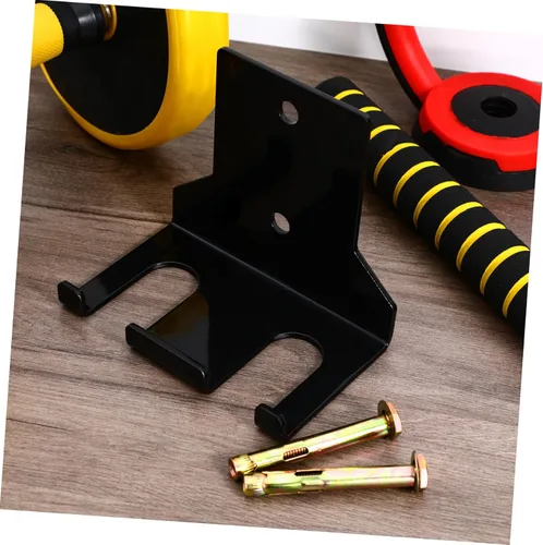 Vista 9 de Kisangel Estante de almacenamiento para mancuernas de gimnasio, soporte de pared resistente y duradero