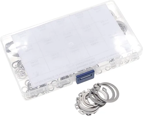 Vista 7 de Kit surtido de anillos de retención externos con clips en C de acero inoxidable 304, 265 piezas