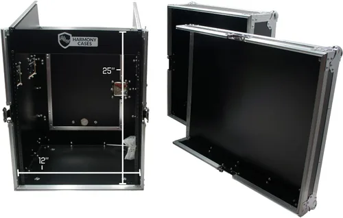 Vista 2 de Harmony Audio Case HCM12U DJ Pro Audio 10U Slant Top 14U Vertical Mixer Rack Case