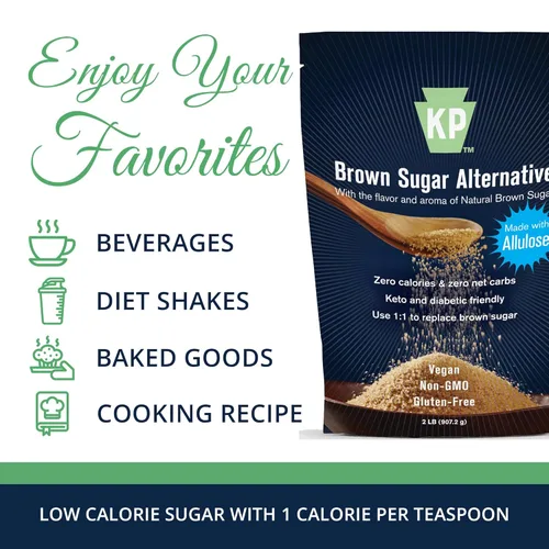 Vista 6 de Edulcorante alternativo de alulosa marrón, bolsa de 2 libras (el embalaje puede variar)
