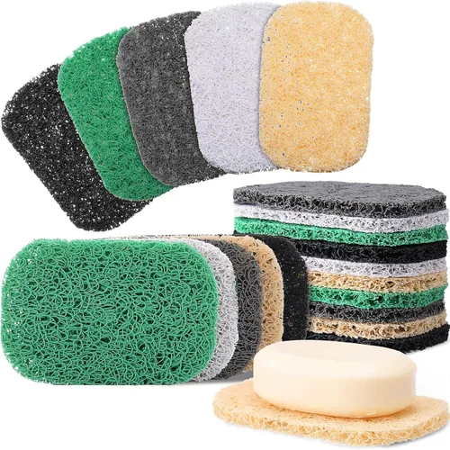 Vista 9 de Almohadillas ahorradoras de jabón, almohadilla de drenaje, barra de elevación para platos, jabón, accesorios, tapete de drenaje para ducha, cocina
