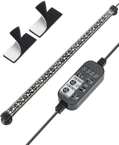 Vista 10 de Pawfly Luz LED para acuario de 5 W, 8 pulgadas, 24/7, luz de tanque de peces con espectro completo, luces blancas brillantes, azul, rojo, verde