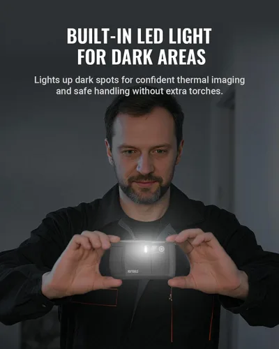 Vista 6 de HP96 Cámara de imágenes térmicas, cámara térmica con pantalla táctil de 3.5 pulgadas con cámara visual, detección inteligente de escenas, resolución