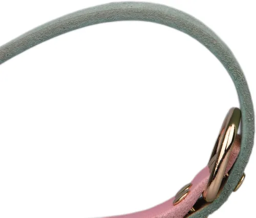 Vista 5 de Yonsbox Collar de perro personalizado con placa de identificación, piel auténtica, etiqueta de identificación de mascota grabada con número