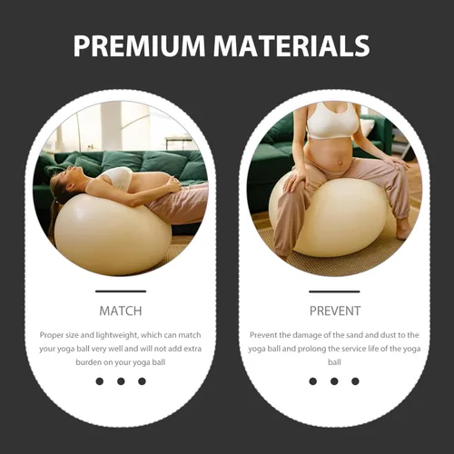 Vista 7 de BESPORTBLE Cubierta de bola de equilibrio, cubierta de bola de ejercicio, cubierta de bola de entrenamiento lavable, protector de pelota