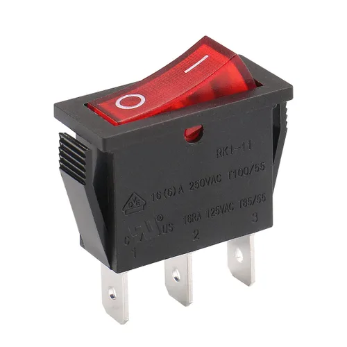 Vista 14 de Baomain - 1 paquete de interruptor basculante doble con luz roja, ON/Off DPDT de 6 pines, 16 A/250 V CA, 16 A/125 V CA, listado UR VDE