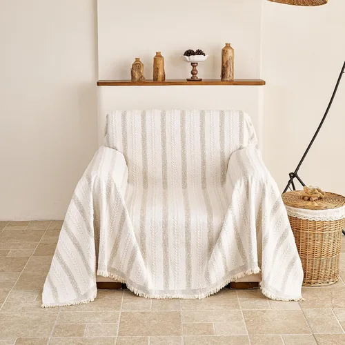 Vista 46 de Fundas Boho para Sofá de 2 Cojines, Funda Deslizable de Chenille para Sofá para Mascotas Lavable, Funda de Loveseat Seccional en Forma de L Manta
