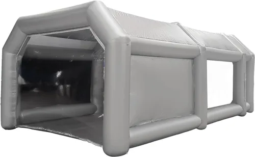 Cabina de pulverización inflable con filtro de aire de 26 x 15 x 10 pies, cabina de pintura para coche, cabina de pintura portátil, estación de