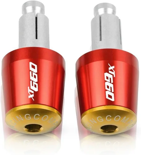 Vista 17 de 7/8" 22mm Motorcycle Handlebar Grips End Handle Bar Cap Ends Plug for XT660E XT660R XT660X XT660 XT 660 E R X 1990-2017 (Color : Black- Orange)