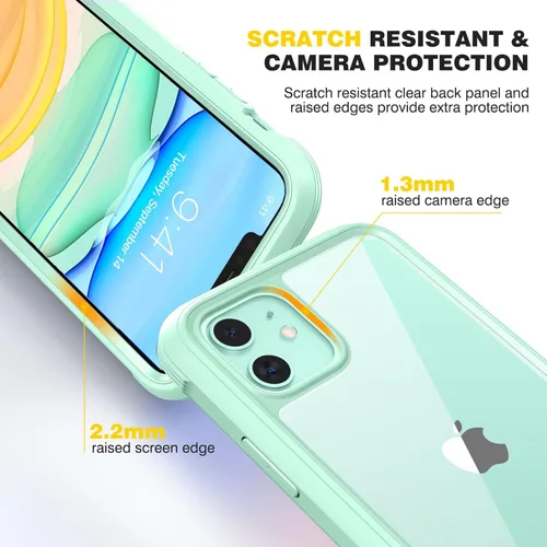 Vista 343 de DIACLARA - Funda transparente compatible con iPhone XR 6.1 pulgadas 2018