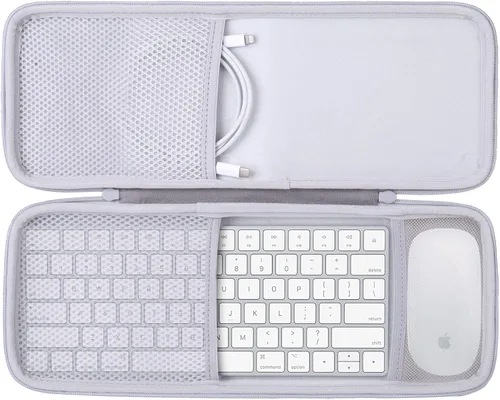 Vista 12 de Funda rígida de reemplazo co2CREA para teclado Apple Magic con Touch ID y teclado numérico + ratón Apple Magic (Funda negra)