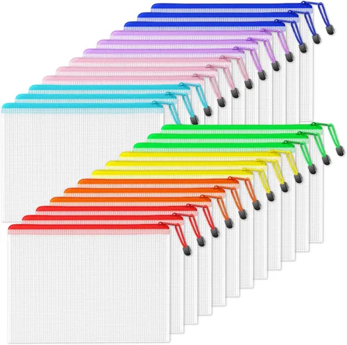 Vista 13 de SUNEE Bolsa de malla de plástico con cremallera de 4.6 x 9.2 pulgadas (negro, 24 paquetes), pequeña bolsa con cremallera resistente al agua