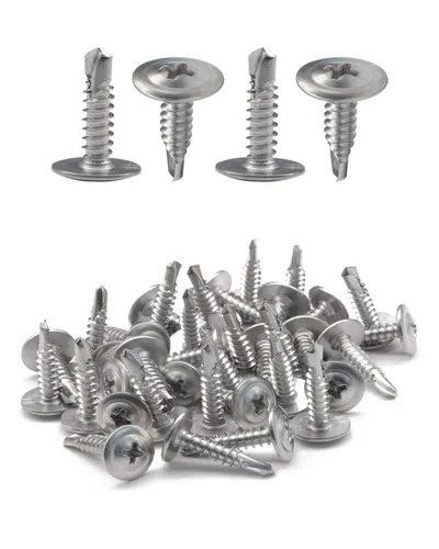 IMScrews Tornillos de cabeza de braguero autoperforantes #8 x 1/2 "rosca estándar madera trabajo MDF 410 acero inoxidable