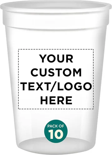 Vista 19 de Vasos de plástico desechables personalizados de 12 onzas. Juego de 10/50/100, paquete personalizado a granel, perfecto para verano, eventos