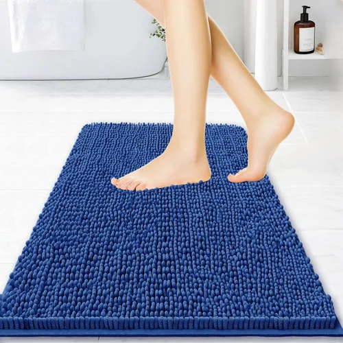 Vista 21 de BOANKODU Alfombras de Baño 47x17, Alfombras de Baño Extra Suaves y Absorbentes de Chenilla, Respaldo de PVC de Secado Rápido, Alfombras de Baño