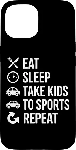 Vista 6 de Eat Sleep Take Kids to Sports Repeat Sports Parent Life Case for iPhone 17