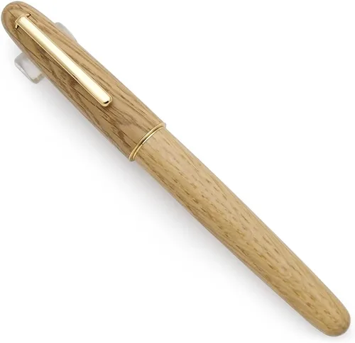 Vista 9 de JINHAO 9036 - Pluma estilográfica de madera natural hecha a mano (punta media de 0.028 in, madera de cerezo)