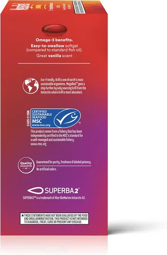 Vista 16 de MegaRed - Aceite de krill Omega-3 350mg cápsulas blandas (130 unidades en una botella), ácidos grasos omega-3 EPA y DHA sin regusto a pescado a