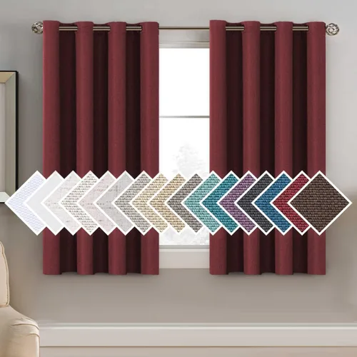 Vista 34 de H.VERSAILTEX Cortina de lino para oscurecer la habitación para dormitorio/sala de estar, cortinas opacas extra anchas de 100 x 84 pulgadas