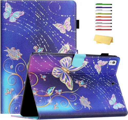 Vista 11 de Galaxy Tab A7 Lite 8.7 pulgadas SM-T225/T220 Trifold Case 2021 Modelo 2021 Ultra Delgada Funda Folio Ligero con Soporte Multi-Ángulo Delgado Cuero