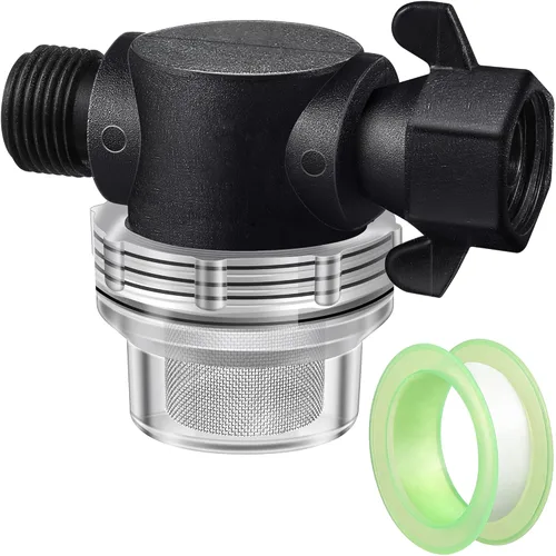Dreyoo Filtro colador de bomba de agua, compatible con tuerca giratoria Shurflo 255-315, ajuste de 1/2 pulgada con pantalla de acero inoxidable de
