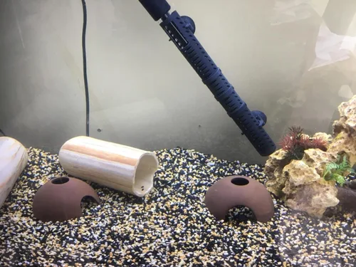 Vista 4 de Decoración de cuevas de cerámica para acuarios, accesorios de pecera para peces Betta, refugio de camarones, tubo de cría para ocultar, mascotas