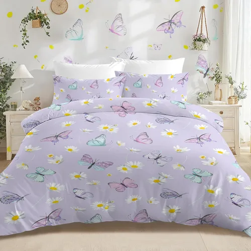 Vista 15 de SOULZZZ Juego de funda de edredón con estampado de leopardo, tamaño King, suave, de lujo, suave, con guepardo, para niñas, estilo moderno, bohemio