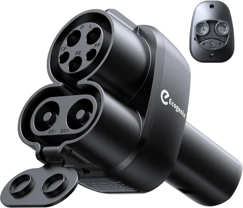 Ecogenix Actualizado 2En1 CCS y J1772 a Adaptador Tesla, 250KW Rápido CCS1 a Adaptador de Carga Tesla, SOLO Compatible con Tesla Modelo Y, 3, S, X,