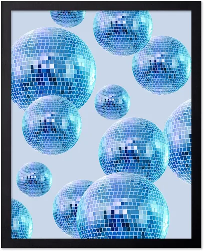 Vista 94 de Poster Master Disco Ball Head Poster - Retro Cocktail Print - Alcohol Art - Martini Glass Design - Preppy Design - Disco Print - Bar Cart Decor