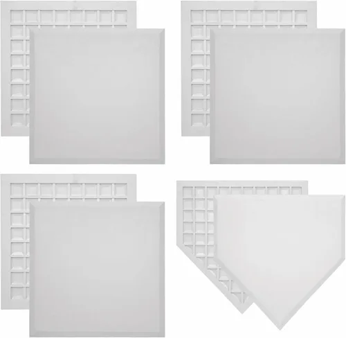 Vista 6 de Champion Sports Rubber Bases & Home Plate, Waffle Bottom Non-Slip Indoor/Outdoor Use, Heavy-Duty Rubber, Singles and Sets