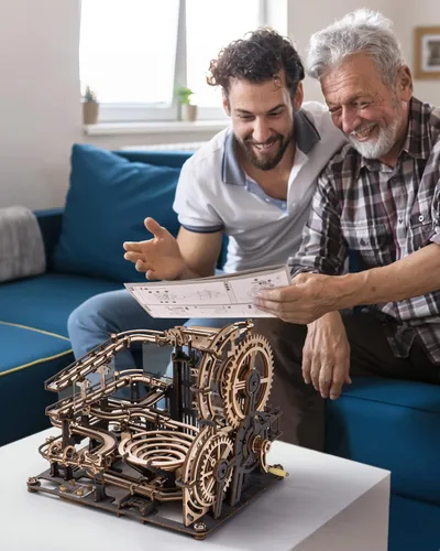 Vista 6 de RoWood Rompecabezas 3D para adultos, kits de modelo de carrera de mármol para adultos para construir, rompecabezas de madera, regalos de cumpleaños