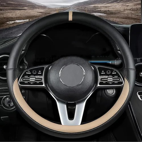 Ajuste personalizado para la cubierta del volante del automóvil Alfa Romeo, cubierta de volante de automóvil de cuero Nappa antideslizante, diseñada