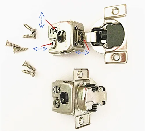 Vista 3 de Cierre suave Bisagra de gabinete superpuesta de 1-1/4 pulgadas, accesorios de cocina, bisagras de puerta de gabinete de cocina con tornillos 105