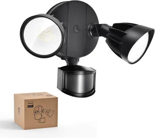 Vista 11 de Philips - Luz de seguridad LED de 44 W y 4200 lm para exteriores con sensor de movimiento PIR, luz de inundación de 5000 K, resistente al agua