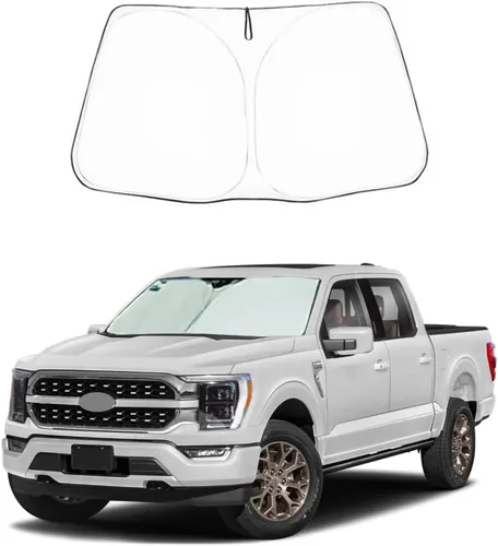 Vista 9 de Parasol plegable para parabrisas delantero de automóvil, ajuste personalizado para Ford F-150 F150 2015-2020 Lariat, King Ranch, Platinum, XL XLT