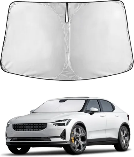 Vista 9 de Parasol para parabrisas para Rivian R1S 2022-2024 2025 compatible con EcoNour material de poliéster 240T, visera solar para coches, reflector que