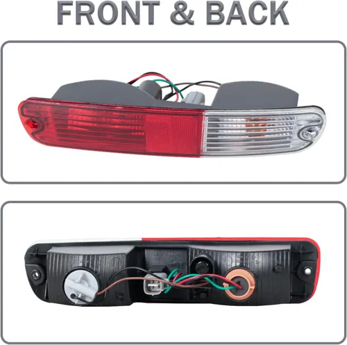 Vista 2 de Para Mitsubishi Pajero Montero V73 V75 V77 2003-2007 Parachoques Trasero Lámpara Cola Reflector Señal Lámpara de Freno Con Bombilla Rojo