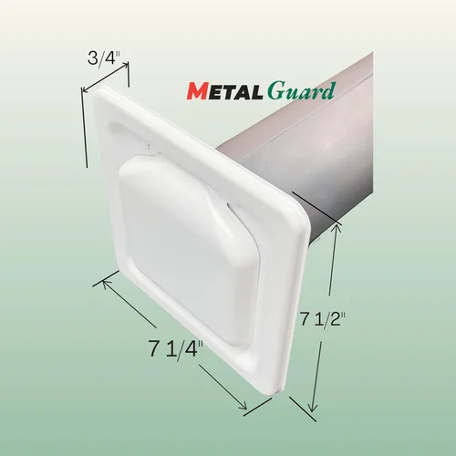 Vista 5 de NO-PEST VENT MetalGuard – Cubierta de ventilación exterior para secadora de doble puerta, 4 pulgadas, acero resistente con recubrimiento en polvo