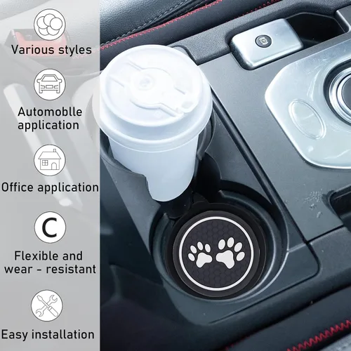 Vista 5 de ZKFAR Pack-2 - Portavasos para automóvil, posavasos antideslizantes de silicona, posavasos para automóvil, accesorios