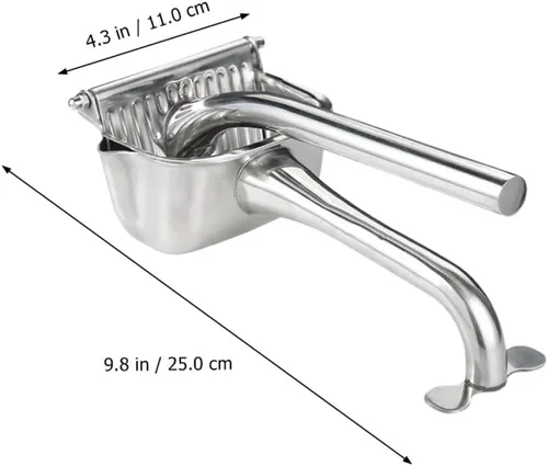 Vista 2 de Stainless Steel Manual Fruit Juicer Lemon Squeezer Hand Press Citrus Juicer 304 Food-grade Metal Household Kitchen Tool for Fresh Juice Extraction