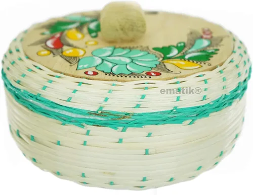 Calentador de Tortilla Tortillero de Mimbre Tradicional Hecho en México Tradicional Hecho a México Espuma de poliestireno hecho a mano Pintado a