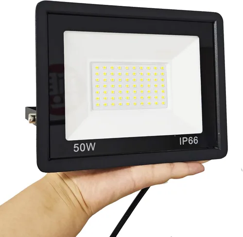 Luz de inundación LED de 50 W resistente al agua IP66 3500LM súper brillante perfecta para almacén, fábrica, cancha de baloncesto