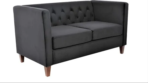Vista 5 de Muebles clásicos con capitoné y modernos para sala de estar, sofá universitario con relleno, cómodo sofá de dos plazas de terciopelo para espacios
