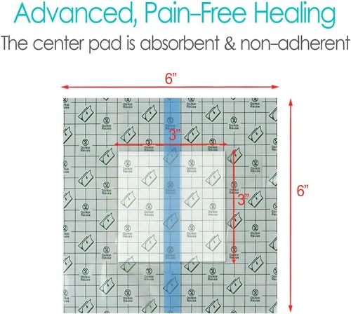 Vista 4 de Cubierta de ducha de puerto de diálisis impermeable, protector de ducha para catéter de PD, protector de ducha de puerto de quimioterapia, 6 x 6 Con