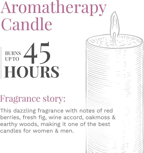 Vista 13 de CANDLE-LITE Fragancia perfumada de cerezas negras jugosas, una vela de aromaterapia de 3 mechas de 10 onzas con 20-40 horas de tiempo de combustión